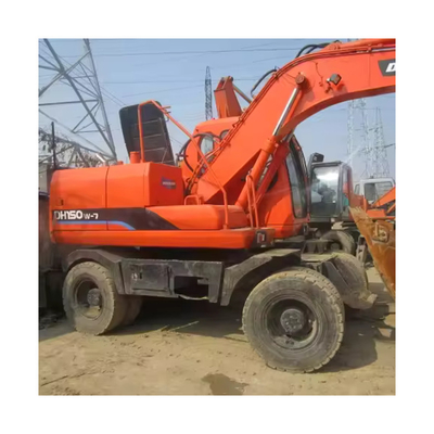 DB58TIS Motor Doosan DH150W-7 Excavadora de rodas de 15 toneladas para paisagismo e construção