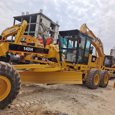 Motor Cummins 17000 KG Caterpillar 140H Motor Grader em estoque para construção de estradas