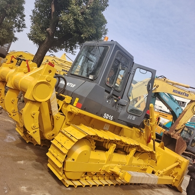 Boa condição Usado Shantui SD16 Bulldozer Crawler com cilindro hidráulico original