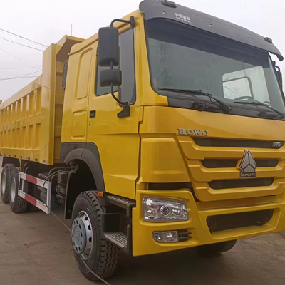Transmissão manual Usado 440HP 460HP 6X4 10 rodas Sinotruck HOWO 371 375 Dump Truck
