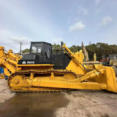 Bulldozers usados SHANTUI SD32 Crawler com bomba hidráulica original em Xangai