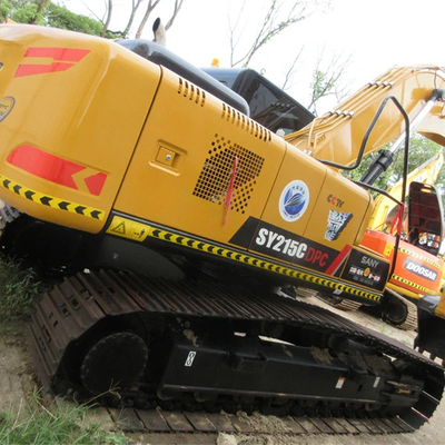 Sany SY215C Excavadora usada com capacidade de balde de 1,2CBM e peso da máquina de 21000 kg