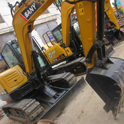 Excavadora Sany SY 60C usada com curta duração de trabalho e grande capacidade de balde