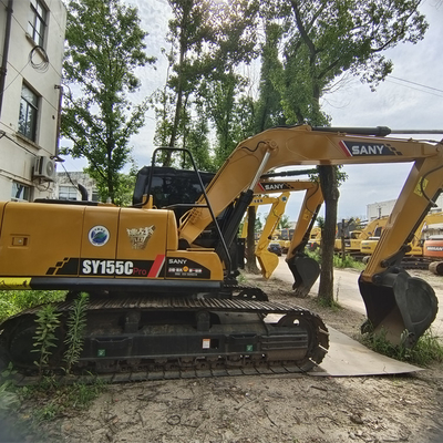 Excavadora SANY SY155H de segunda mão com cilindro hidráulico original em ótimo estado