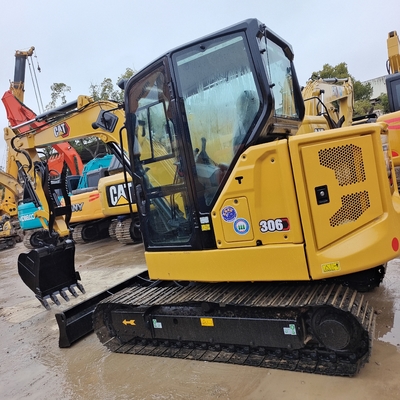 CAT 306 Mini-excavadora usada de 6 toneladas Máquina de movimentação de terra com válvula hidráulica original
