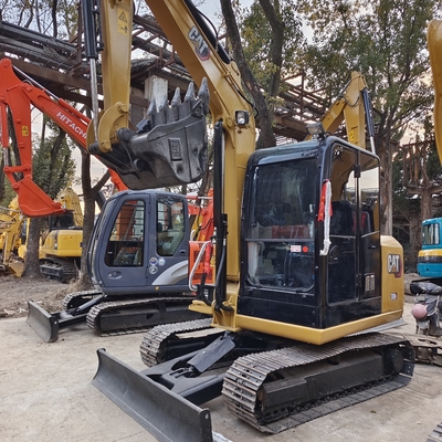 Excavadora Caterpillar 306E usada com cilindro hidráulico original e sapatos de trilhos