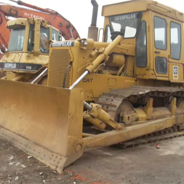 Obras de construção obtêm usados Bulldozers Caterpillar D7g D8r com bomba hidráulica original