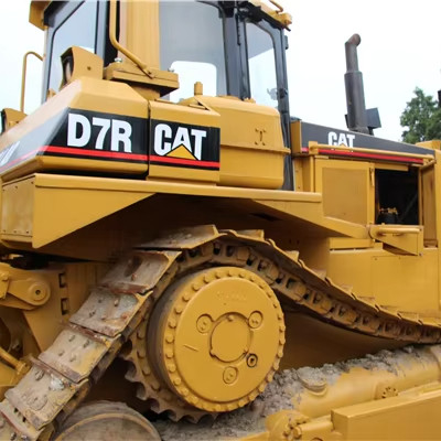 Shanghai Used CAT D7R Crawler Bulldozer com sistema hidráulico original e motor Cat C9