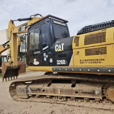 Excavadora Caterpillar 326d Crawler usada com guincho Excavadora grande CAT de segunda mão