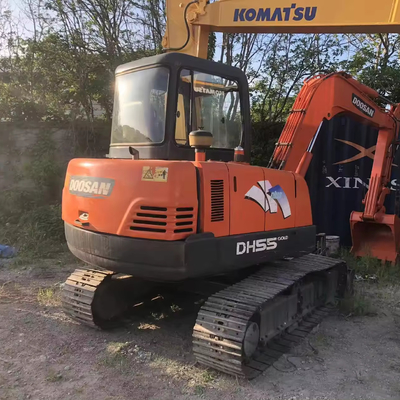 Excavadora mini Doosan Dx55 usada de 5 toneladas com motor 4TNV94L e bomba hidráulica original