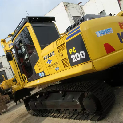 Excavadora de segunda mão Komatsu Pc 200 para obras de construção Profundidade máxima de escavação 8000
