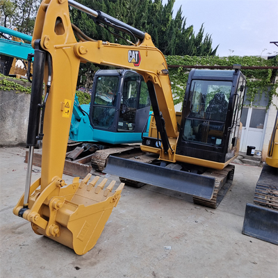 Excavadora Caterpillar 306E usada com cilindro hidráulico original e sapatos de trilhos