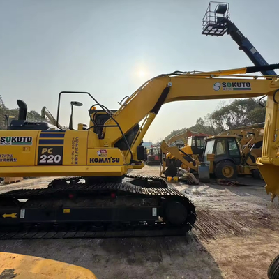 Excavadora usada Komatsu PC220-8 com capacidade de balde 1cbm e sapatos de segunda mão