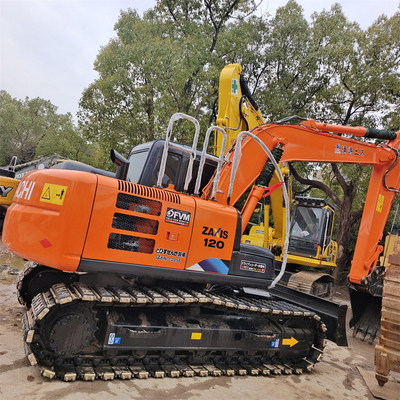 Japão 12100 KG Hitachi ZX120-3 Excavadora de segunda mão com válvula hidráulica original