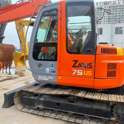Boa condição Hitachi ZX75US Automatização Excavadora usada com bomba hidráulica original