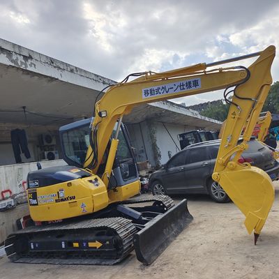 Excavadora japonesa original Komatsu PC78 com lâmina e linha de corte em boas condições
