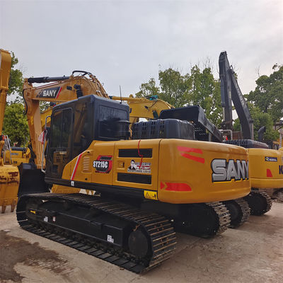 Excavadora Sany SY215C usada Excavadora hidráulica potente com motor ISUZU