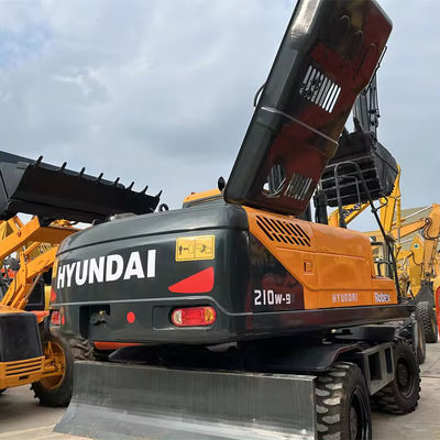 Excavadora Hyundai 210w-9 usada 21 toneladas 1,2M3 Capacidade de balde 35 Velocidade nominal segunda mão