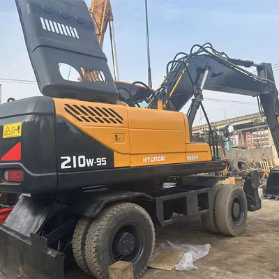 Excelente estado Hyundai 210W-9 Excavadora de rodas usadas Profundidade máxima de escavação 6810MM