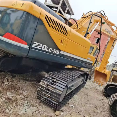 Excavadora Hyundai 220LC-9S usada com capacidade de balde de 1,2M3 para oficinas de reparação de máquinas