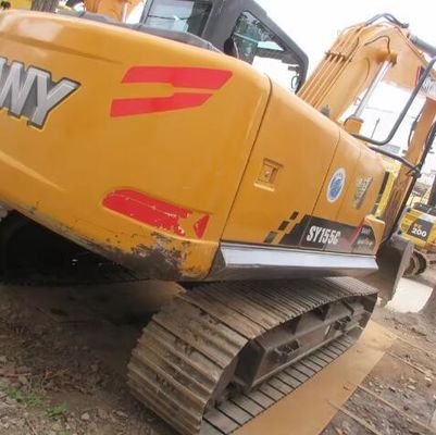 Excavadora de cilindro hidráulico SANY SY155H de segunda mão para projetos pesados
