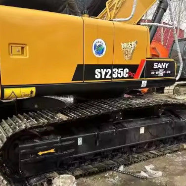 128.5 Sany235C Máquina de Escavação Usada Excavadora de 25 toneladas Sany135C Sany215C Sany155C Ano 2022
