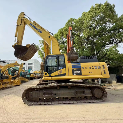Excavadora de raspadores Komatsu PC490-10 49Ton Usada com cilindro hidráulico original do Japão