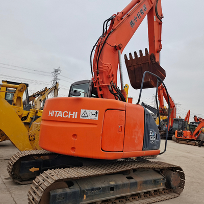 Equipamento pesado usado Hitachi ZX135 Excavator com pintura original e válvula hidráulica